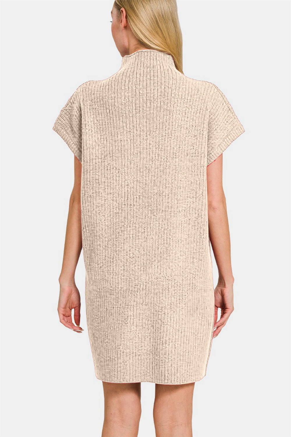 Zenana Short Sleeve Sweater Mini Dress