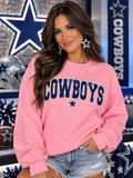 Oversized Pink Cowboys Sweatshirt