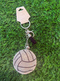 Bling Volleyball Keychain