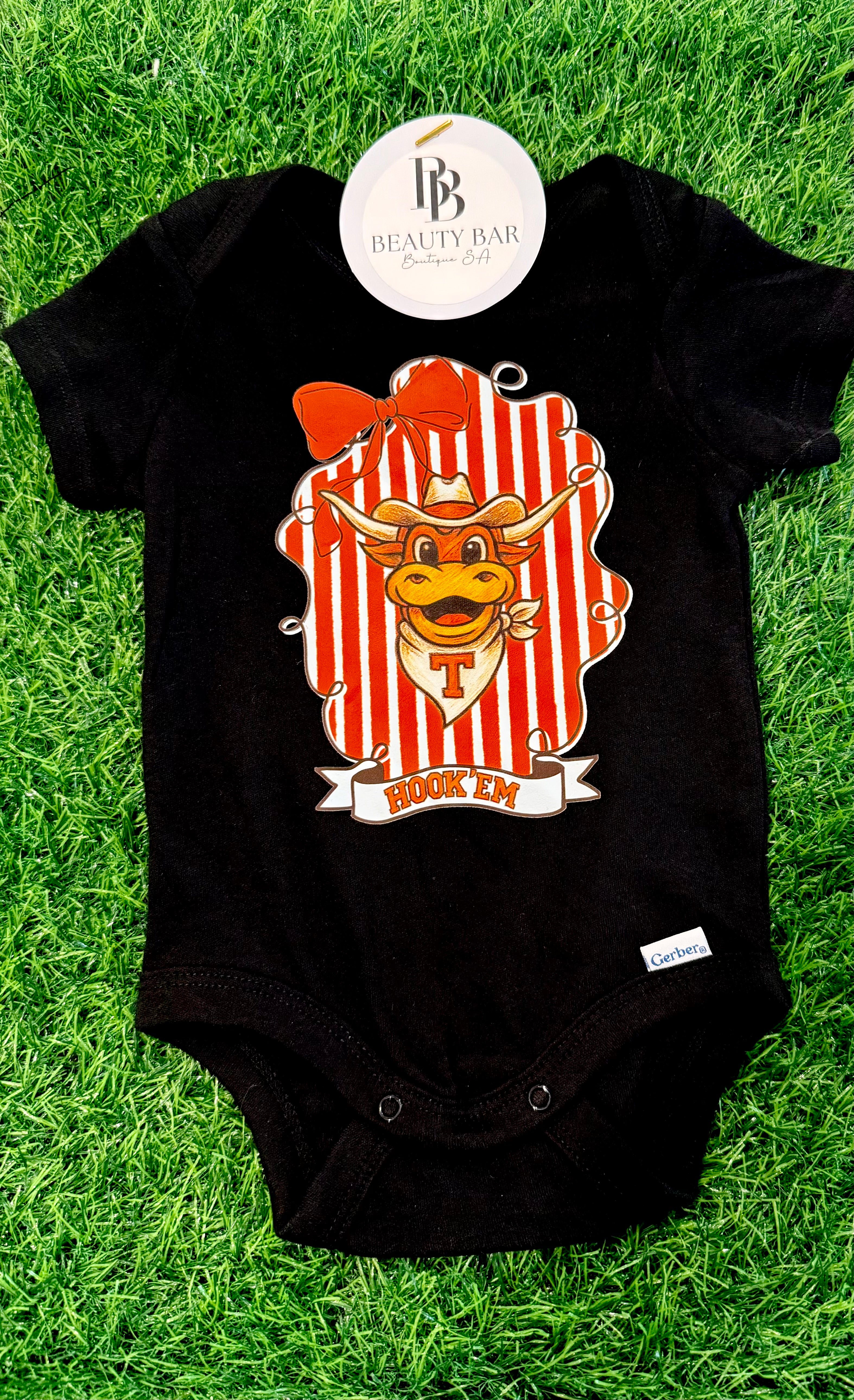Hook ‘Em Horns Bevo Onesie