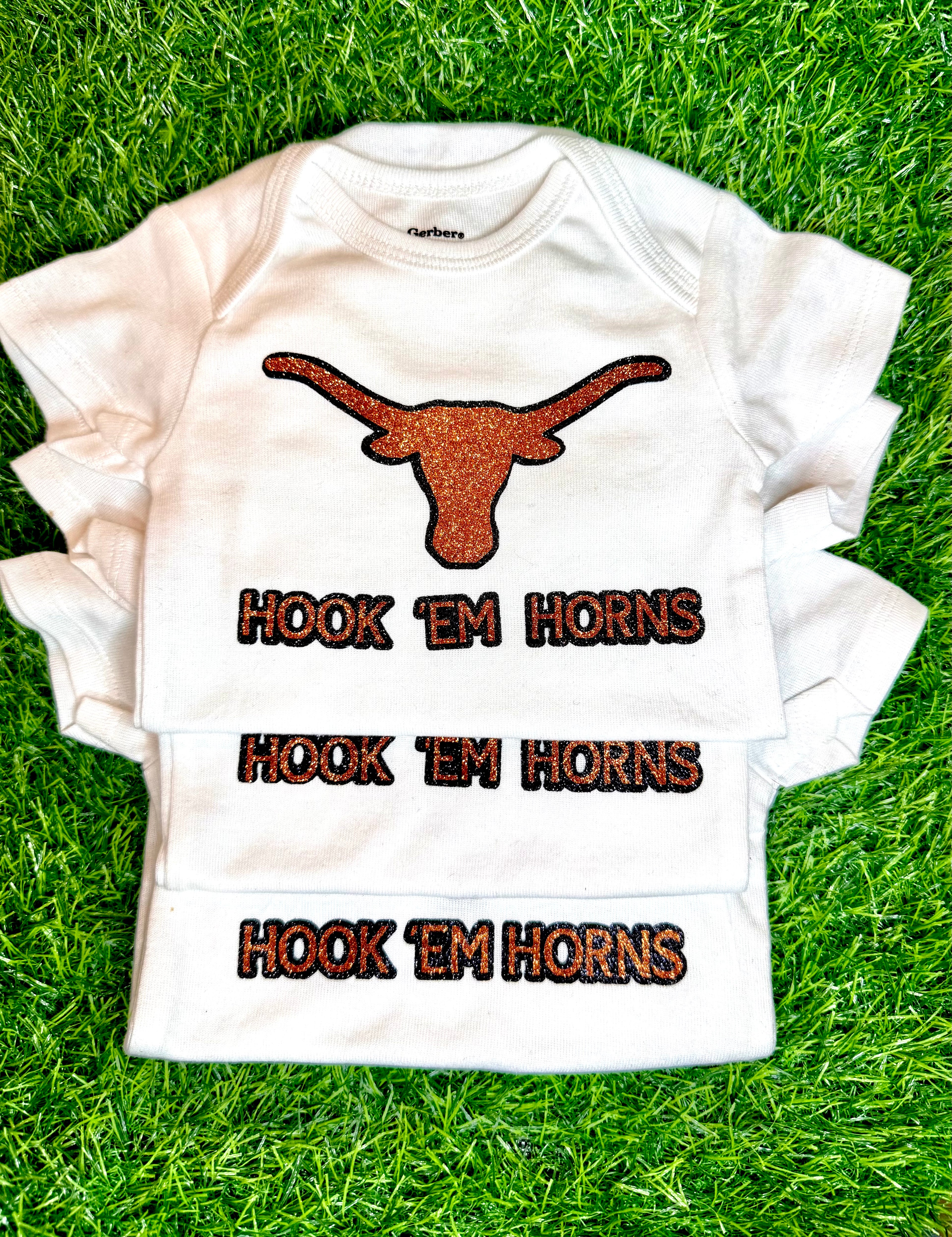 Pre-Order Hook’Em Horns Onesies