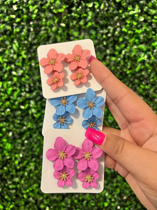 Spring Time Flower Post Earrings
