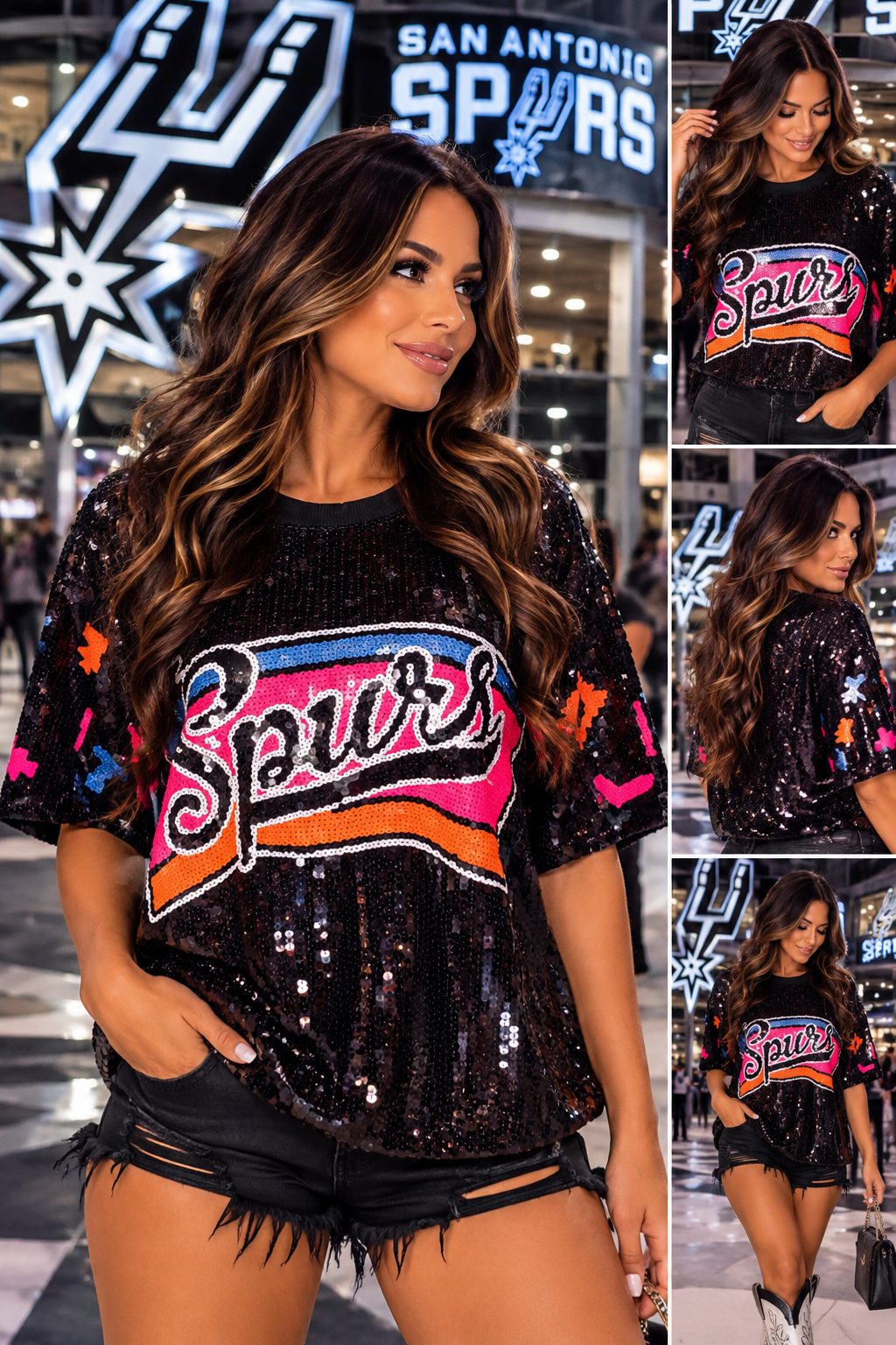 In My Spurs Girl Era Sequence Crop Top