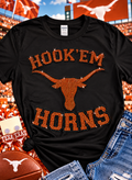 Hook ‘Em Horns Rhinestone Tee