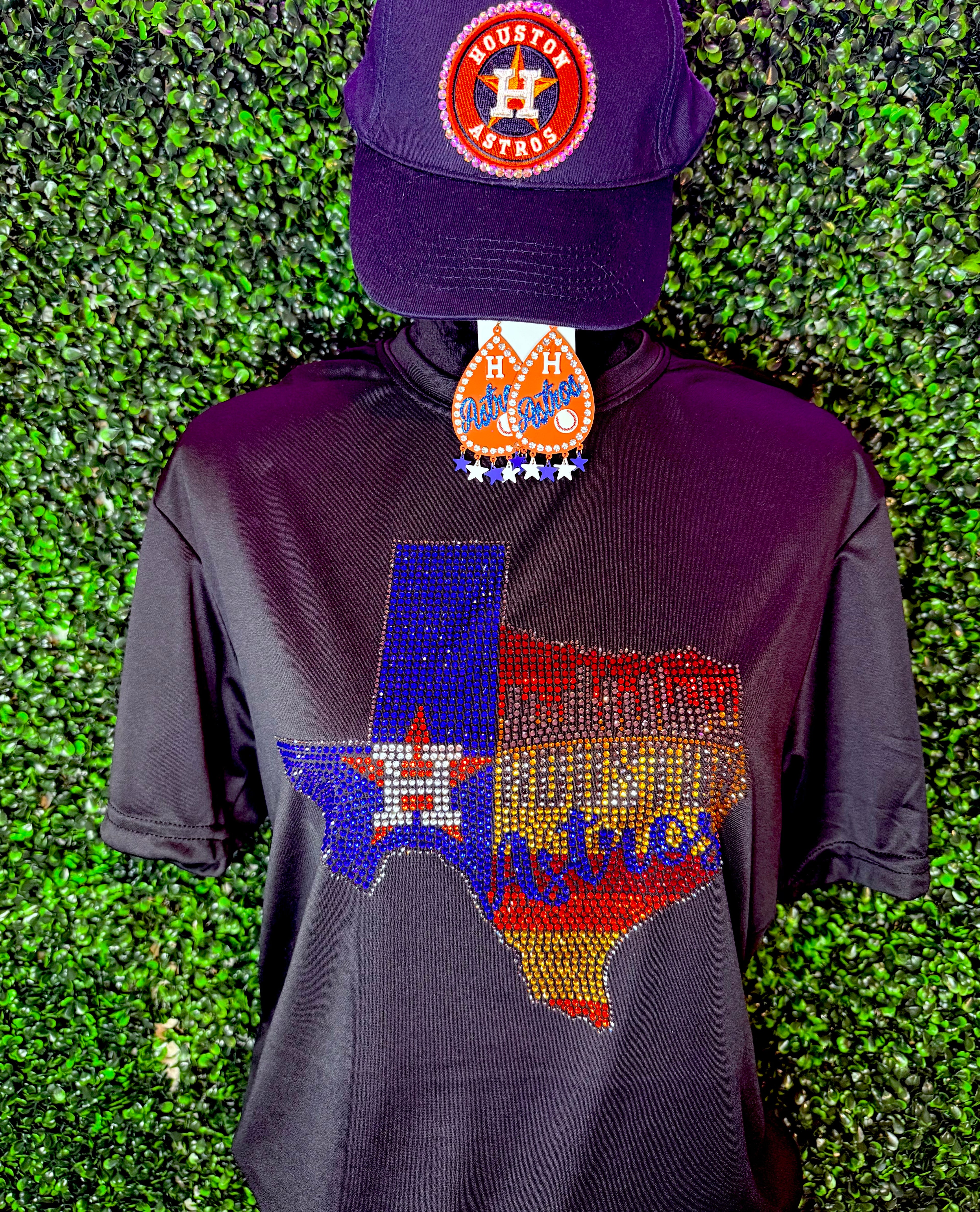 Astros TX Rhinestone Tee