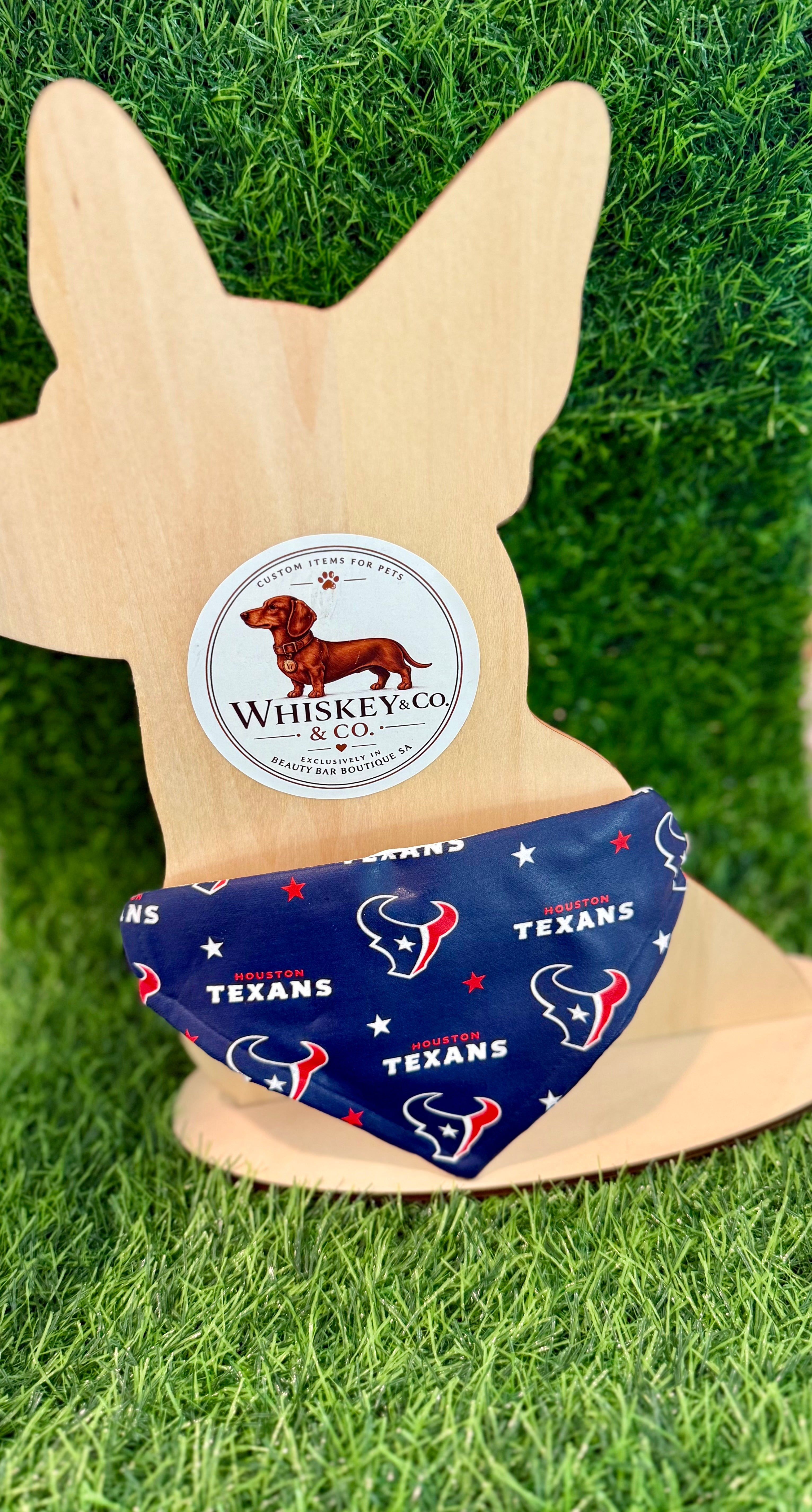 Whiskey & Co Texans Collar Bandana