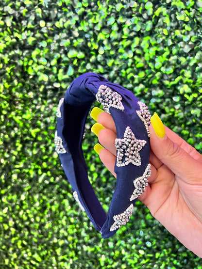 Cowboys Beaded Star Headband