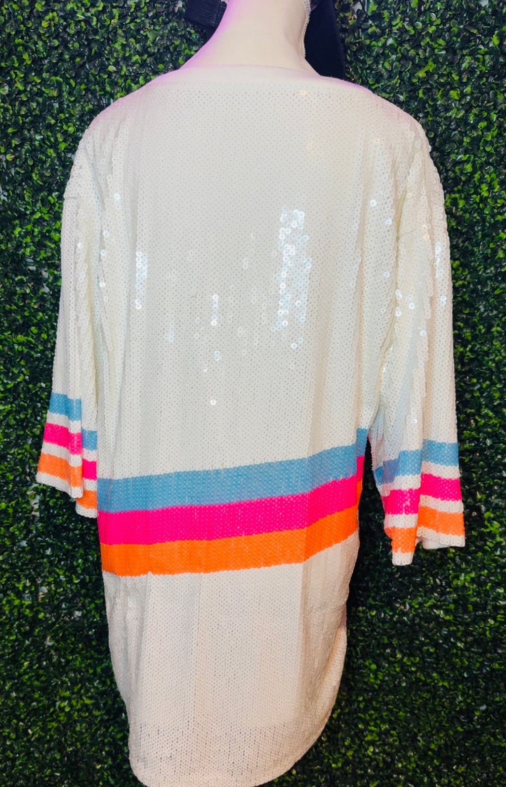 Spurs Sequin Dress/Top- White