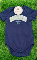 Cowboys Game Day Glitter Onesie