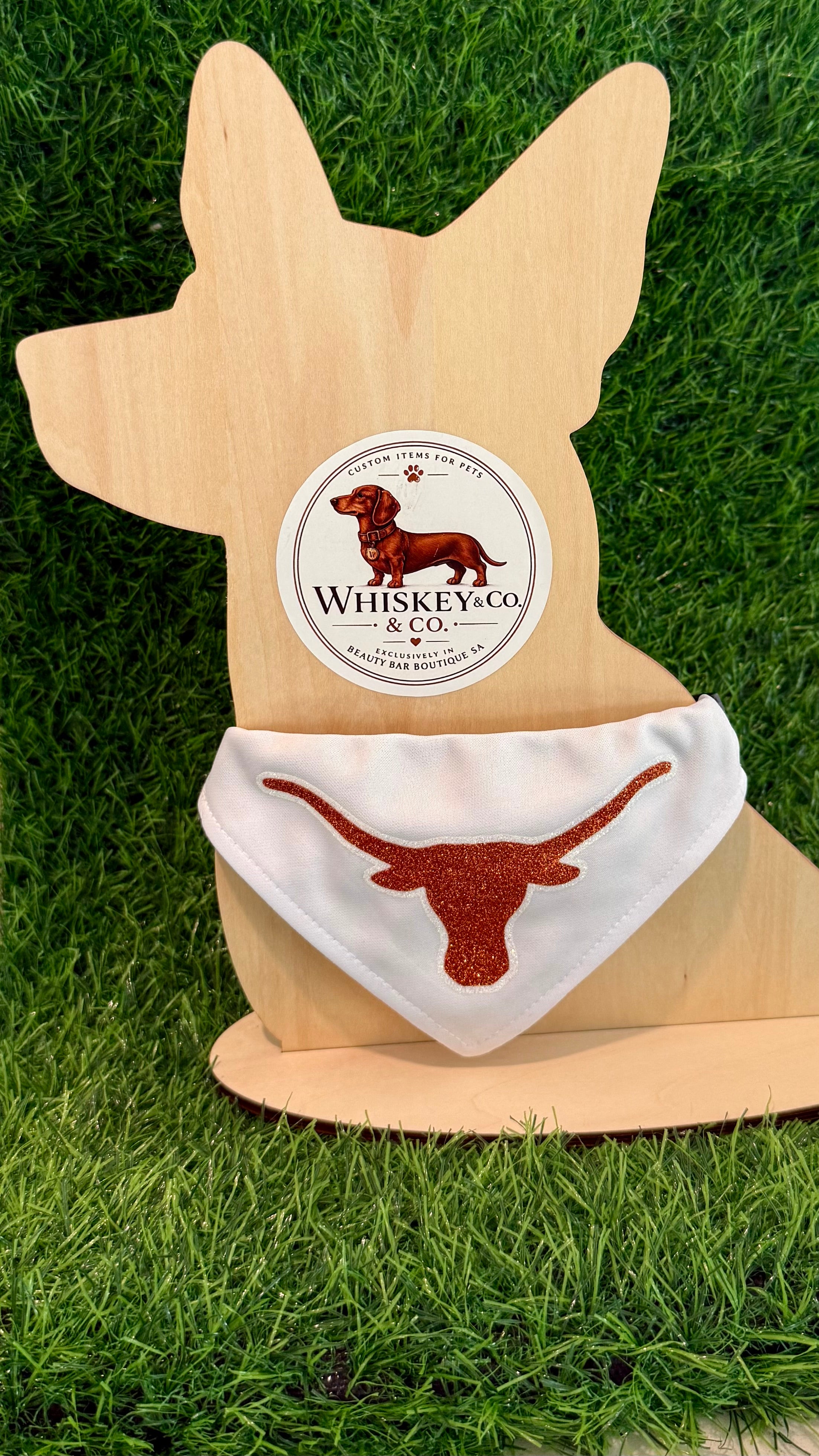 Whiskey & Co Longhorn Glitter Collar Bandana