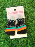 San Antonio Retro Jersey Earrings