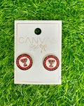 TX Tech Raiders Stud Earrings