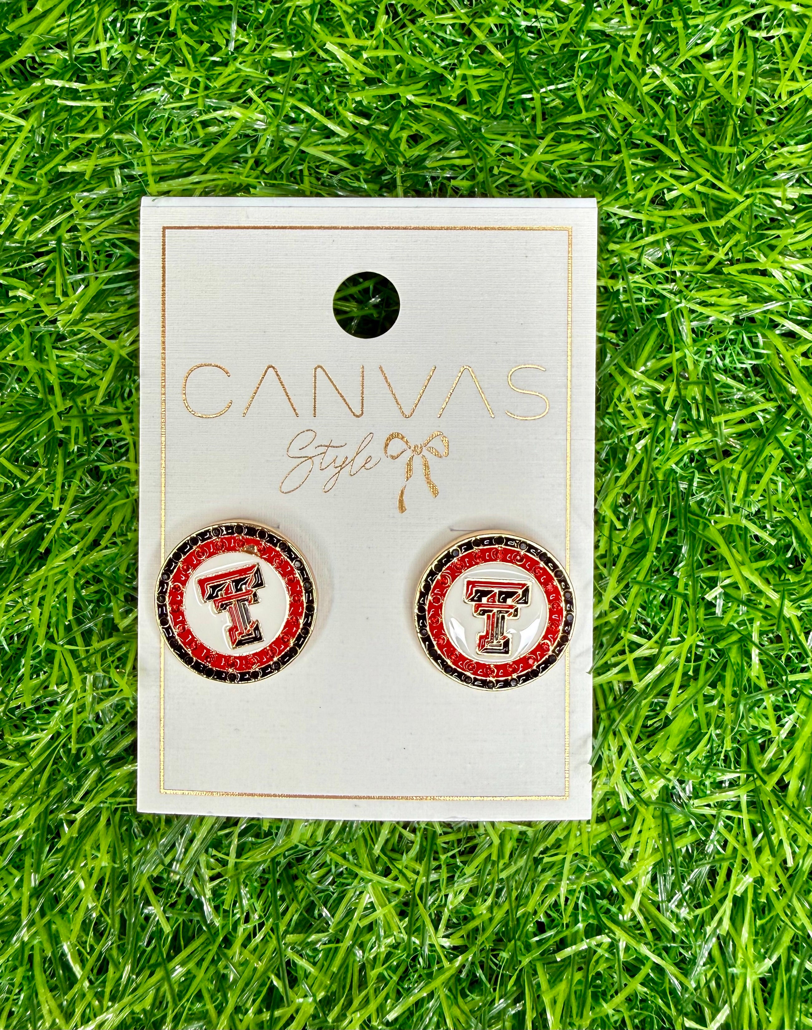 TX Tech Raiders Stud Earrings