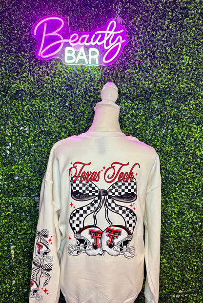 Checkered Bow TX Tech Sweatshirt
