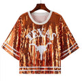 Texas Horn Sequin Top