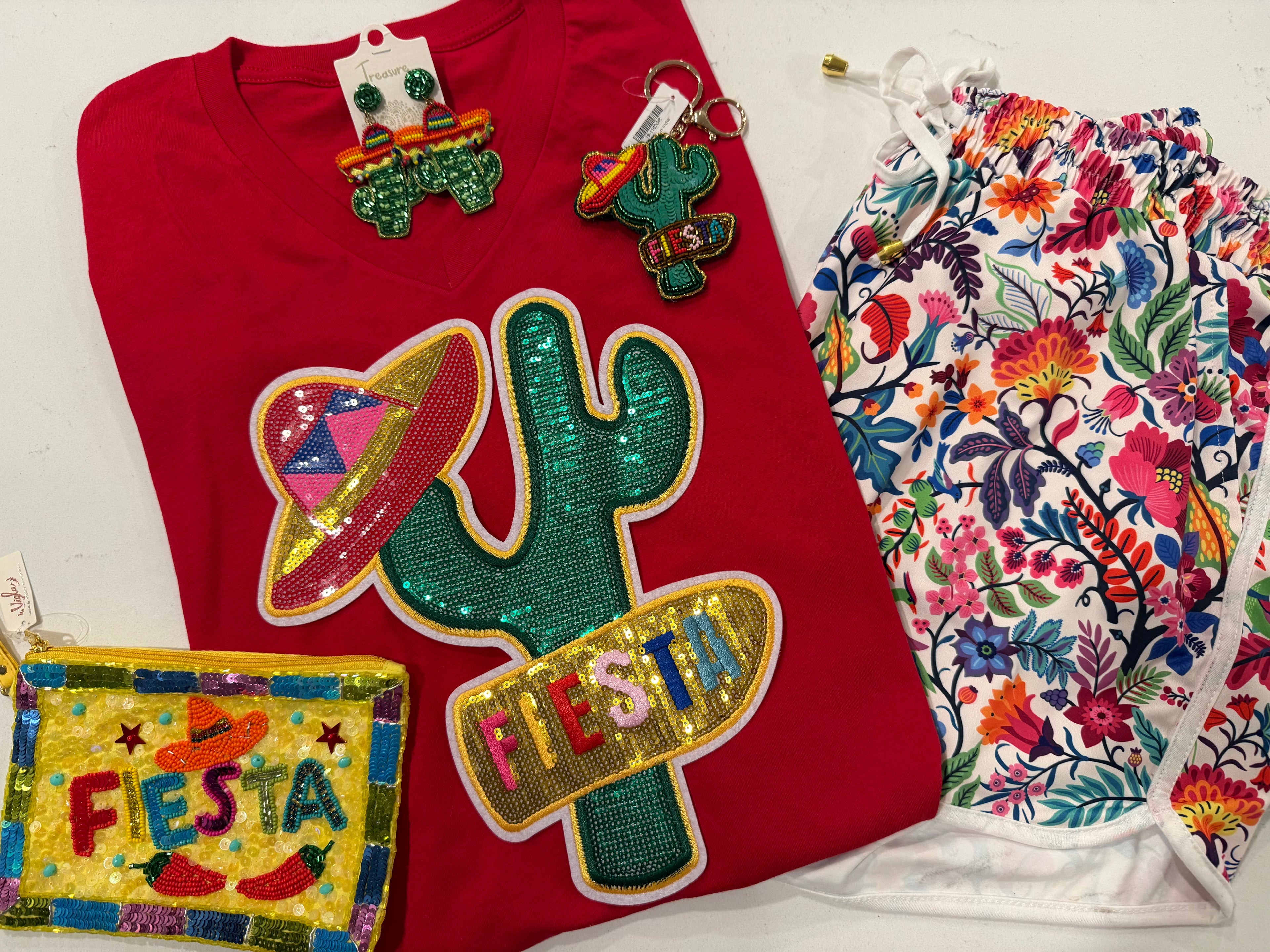 Fiesta Cactus Sequin Tee