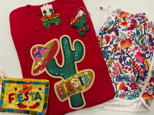 Fiesta Cactus Sequin Tee