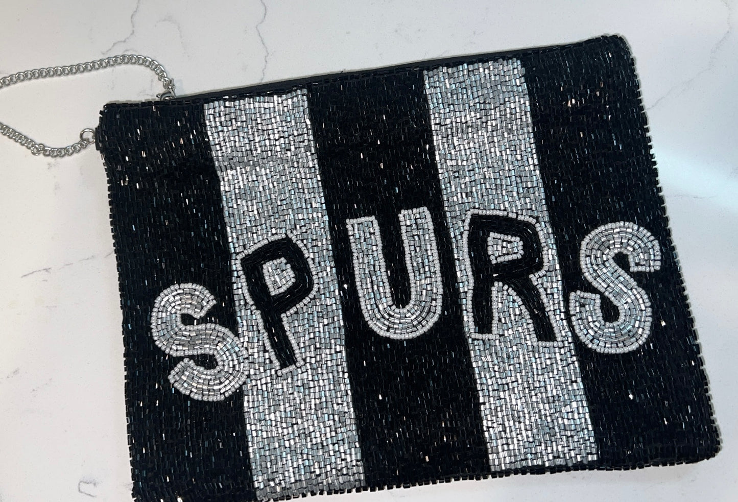 Spurs Beaded Wristlet Purse