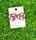 Rangers Heart Stud Earrings