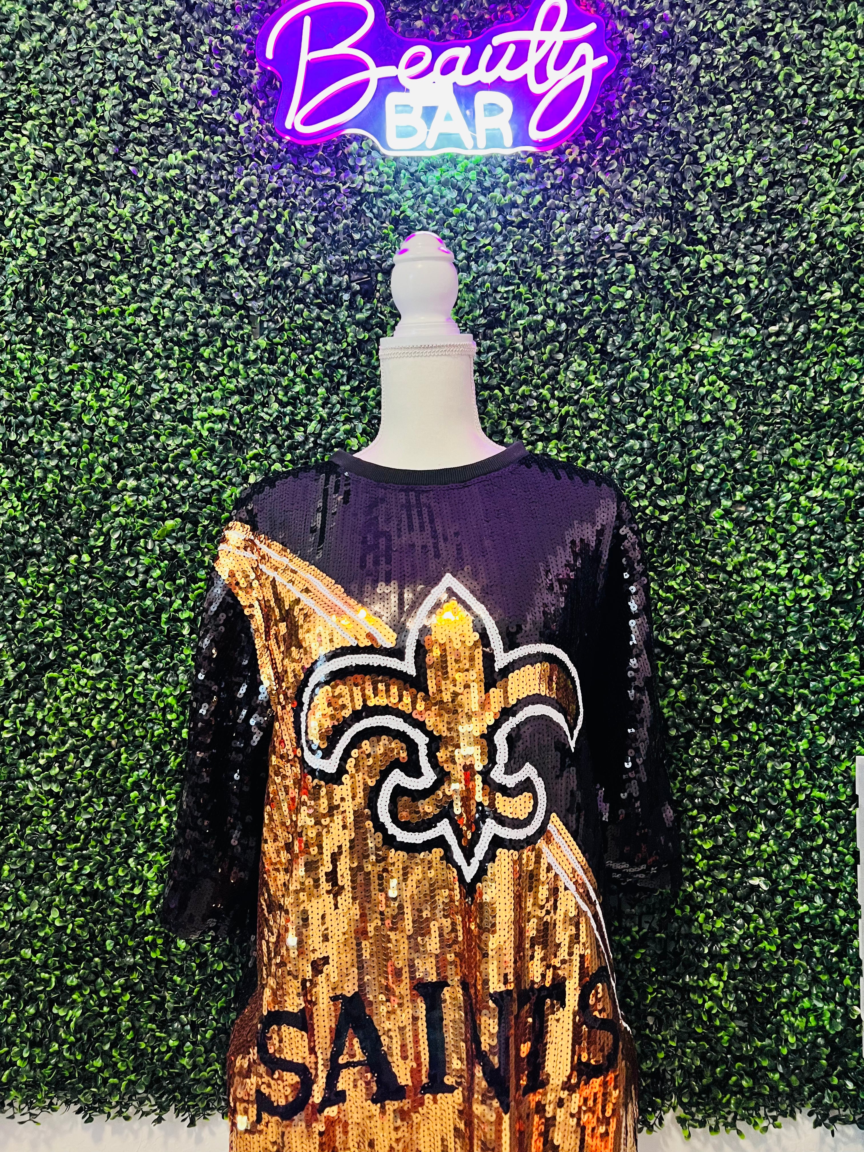Saint Black Sequin Dress/ Top