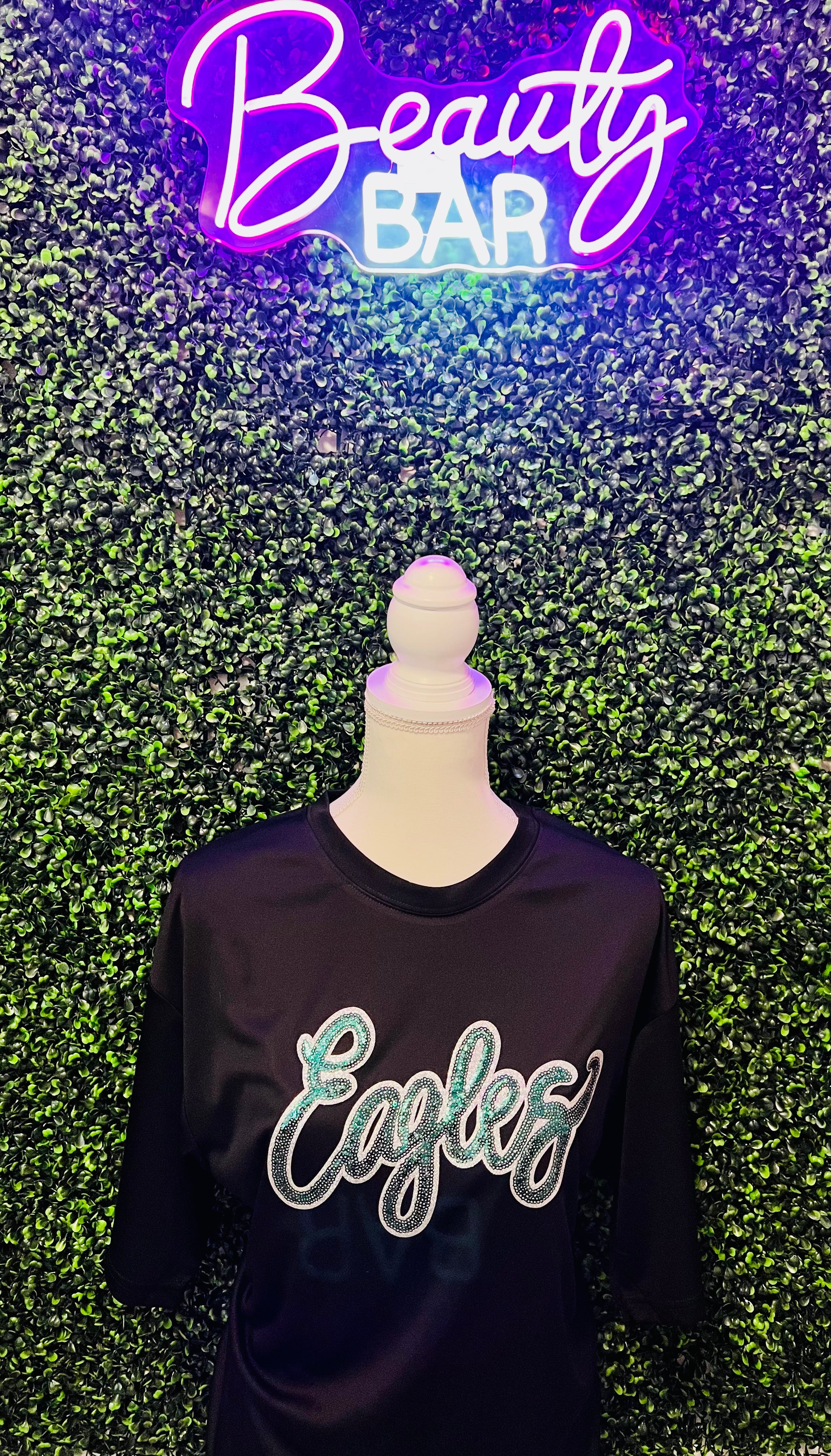 Let’s Go Eagle Sequin Drifit Top