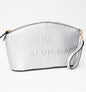 Silver Embossed The Makeup Bag