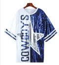 DC Blue & White Sequin Dress/Top