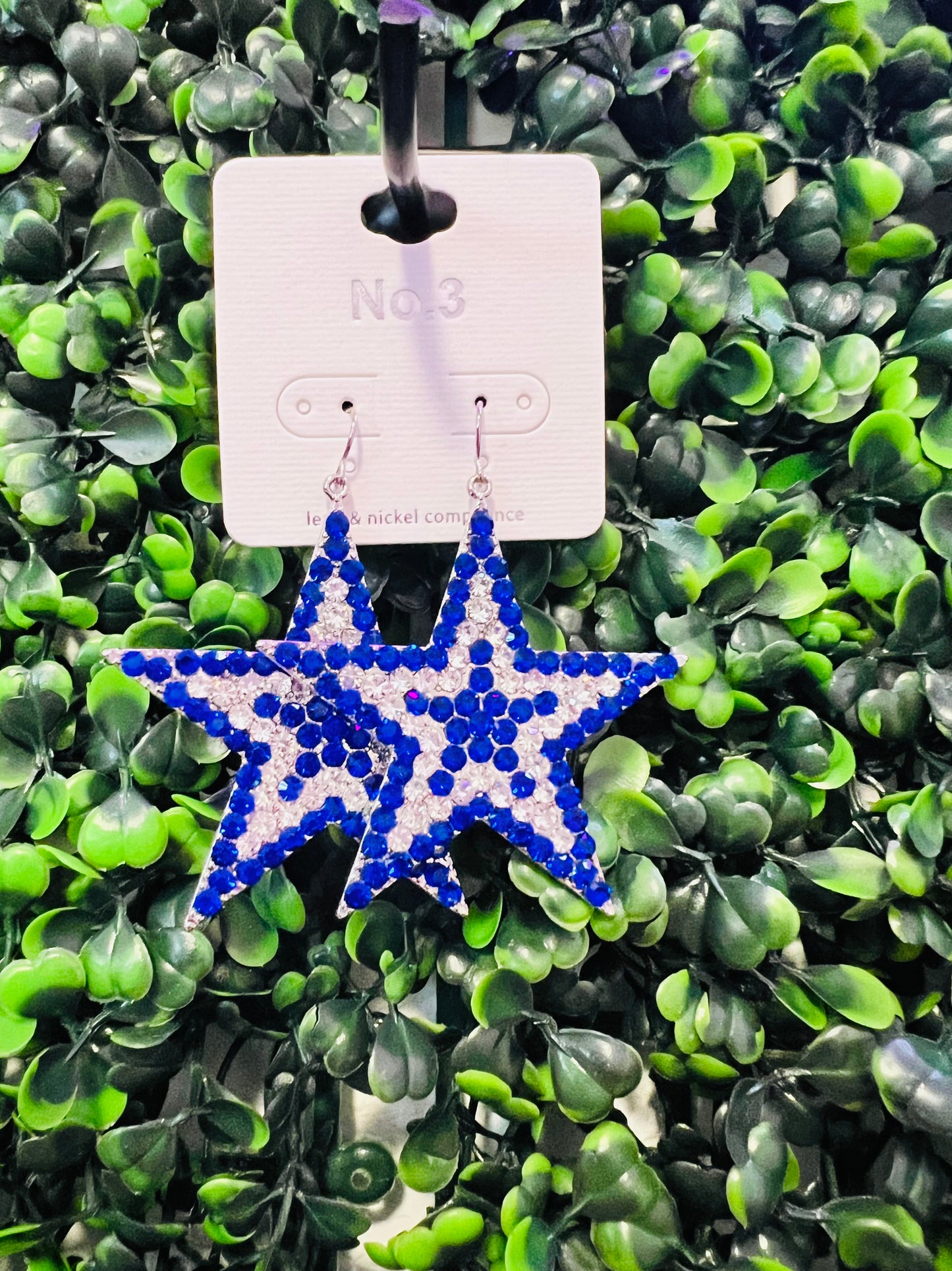 Dallas Star Bling Earrings