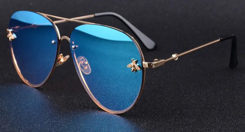 Bee Mirrored Aviator Sunglasses