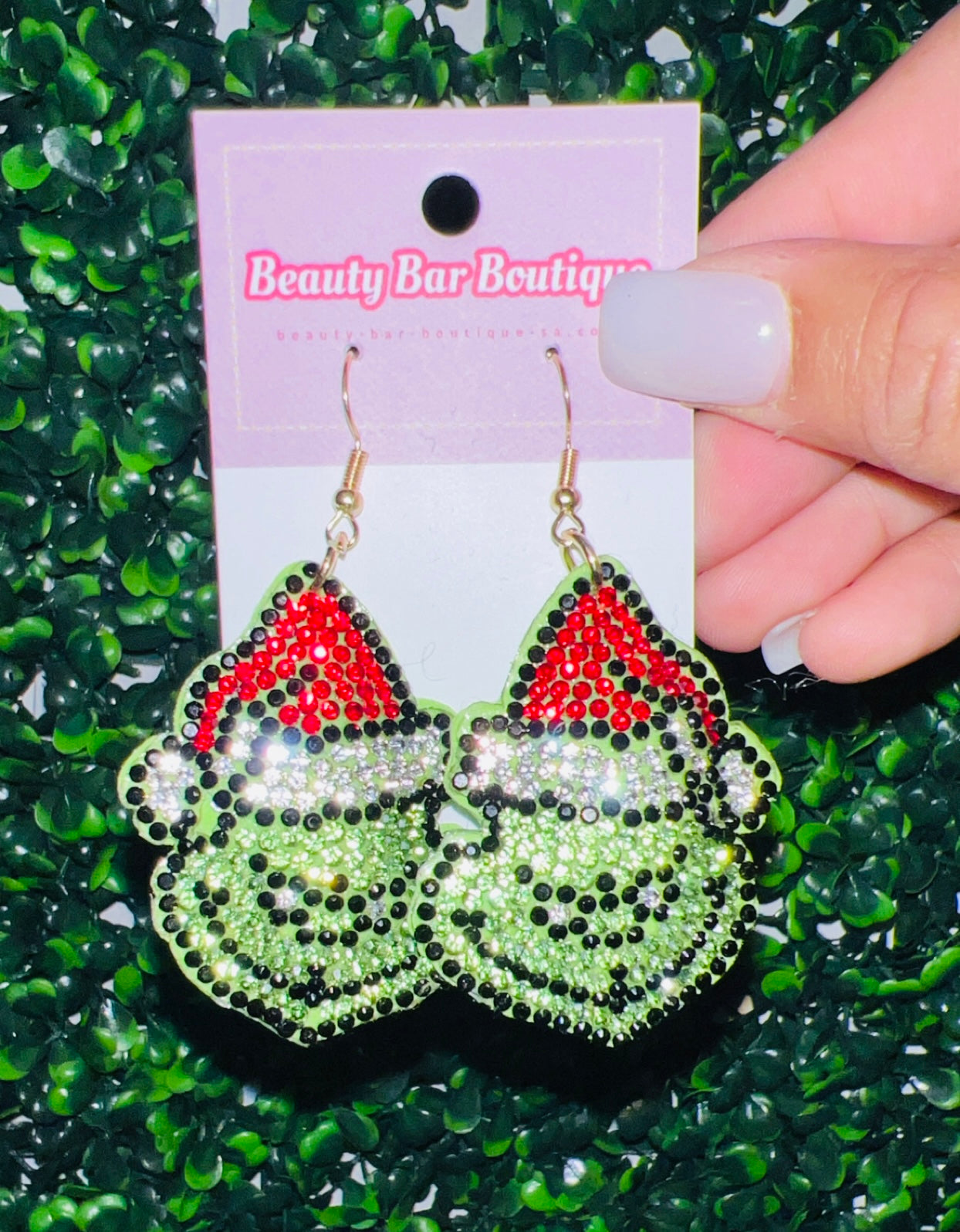 Grinch Bling Earrings