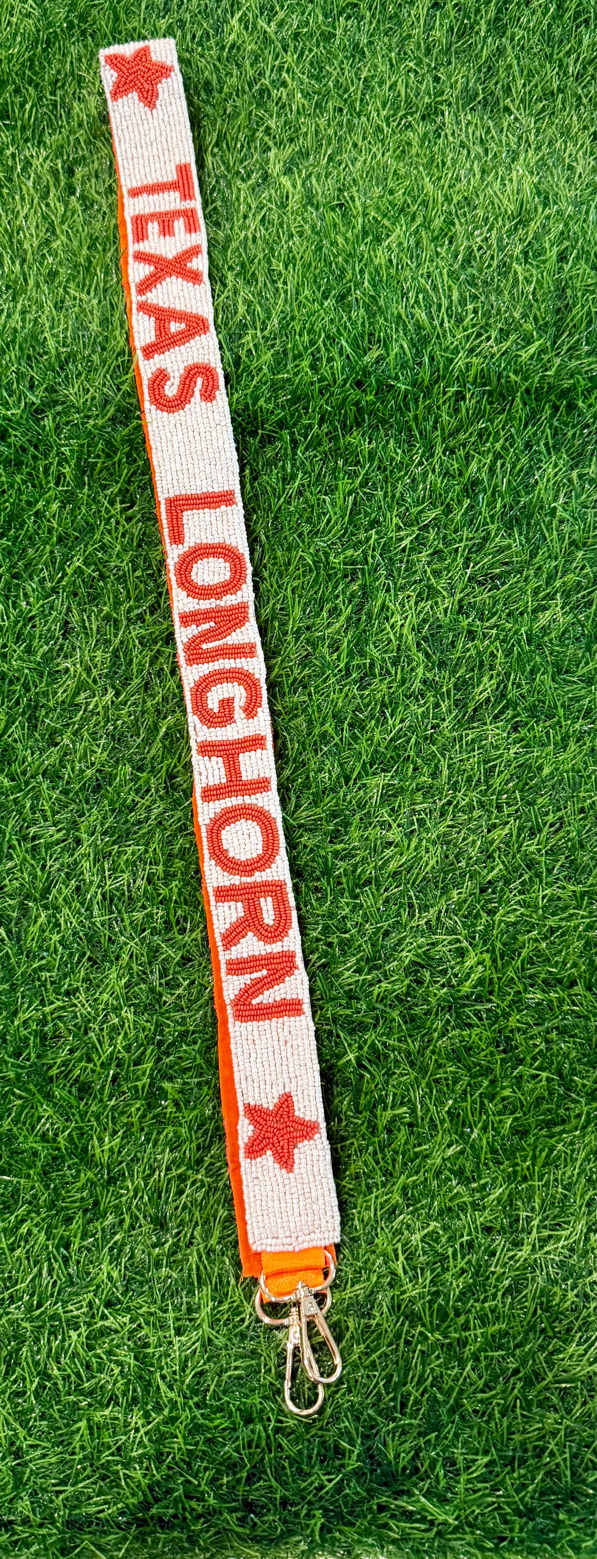 Longhorn Two-Tone Beaded Purse Strap