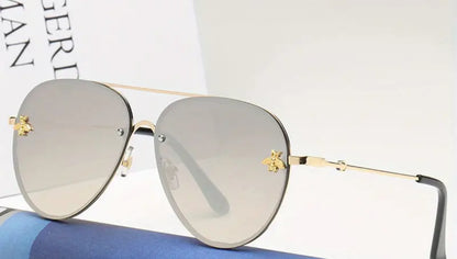 Bee Mirrored Aviator Sunglasses