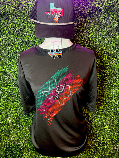 Spurs Texas Rhinestone Tee