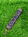 Cowboys Beaded Keychain Strap