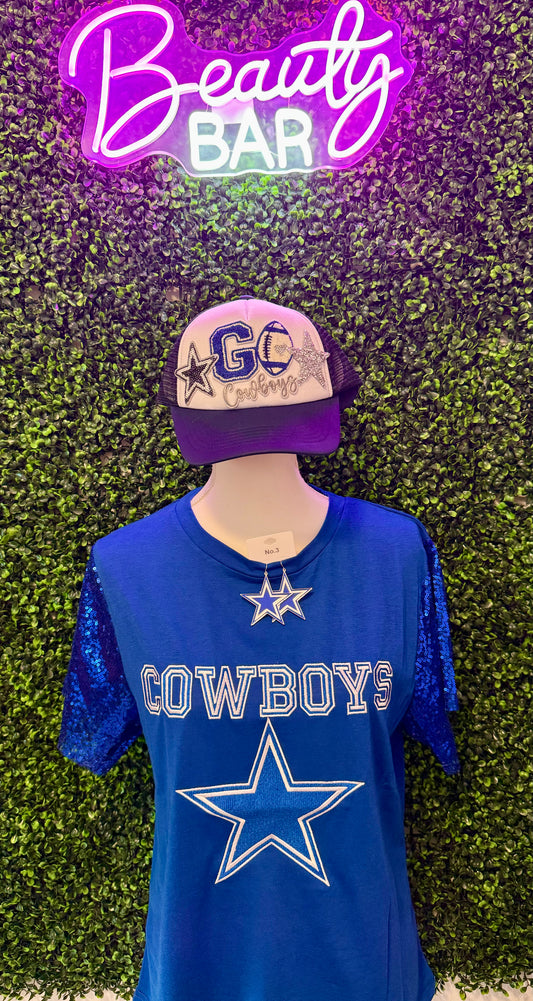 It’s Game Time Cowboy Sequin Top