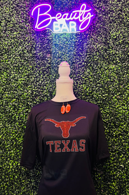 TX Longhorn Rhinestones Tee