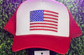 Rhinestone Flag Cap