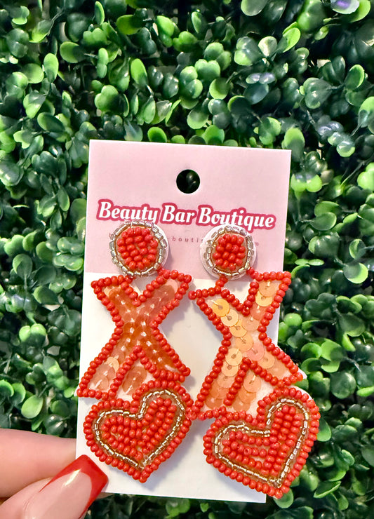 XO Beaded Earrings