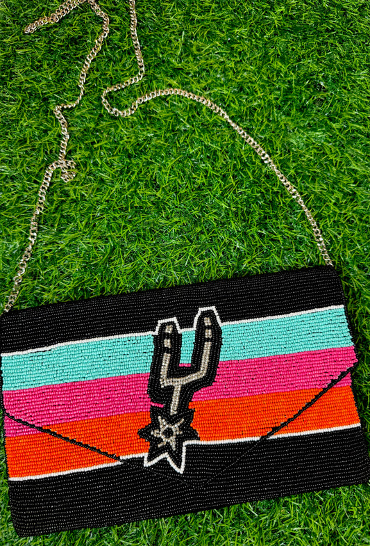 SPURS DIVA RETRO BEADED PURSE