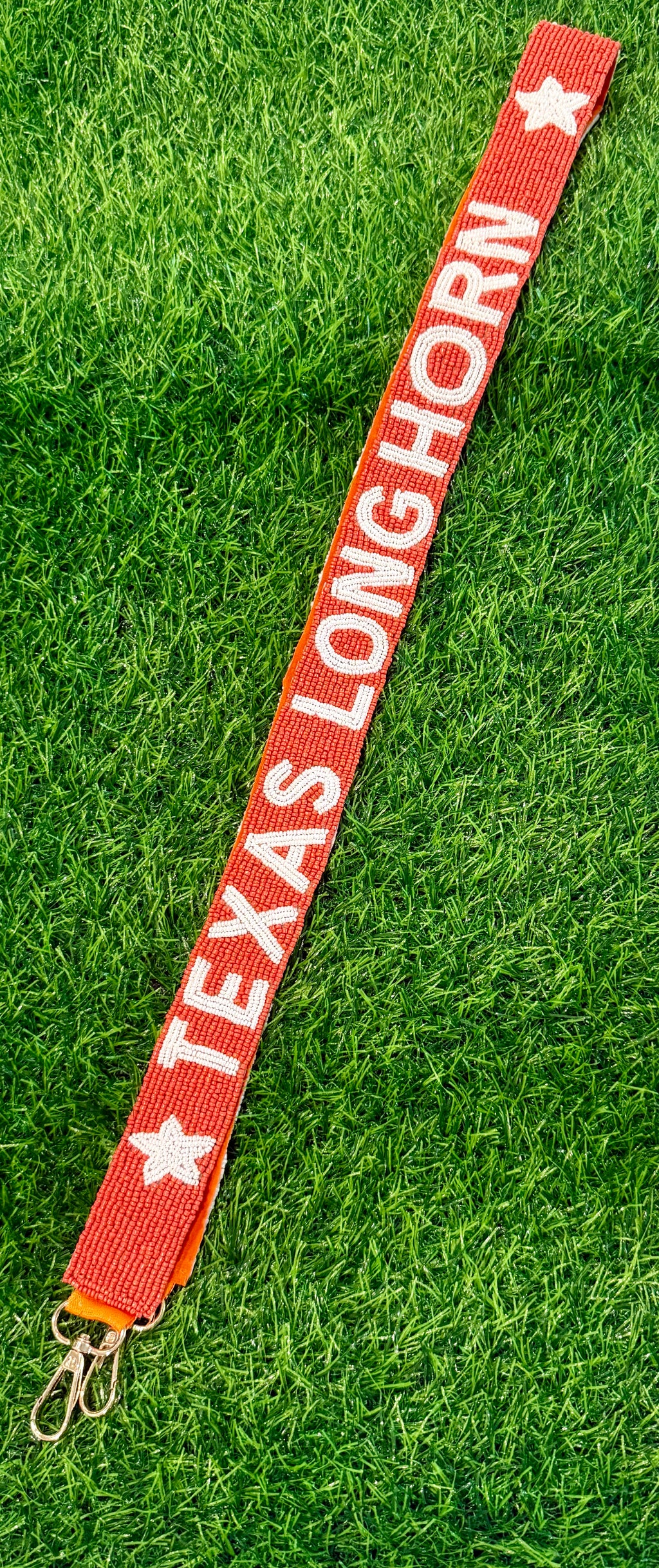 Longhorn Two-Tone Beaded Purse Strap