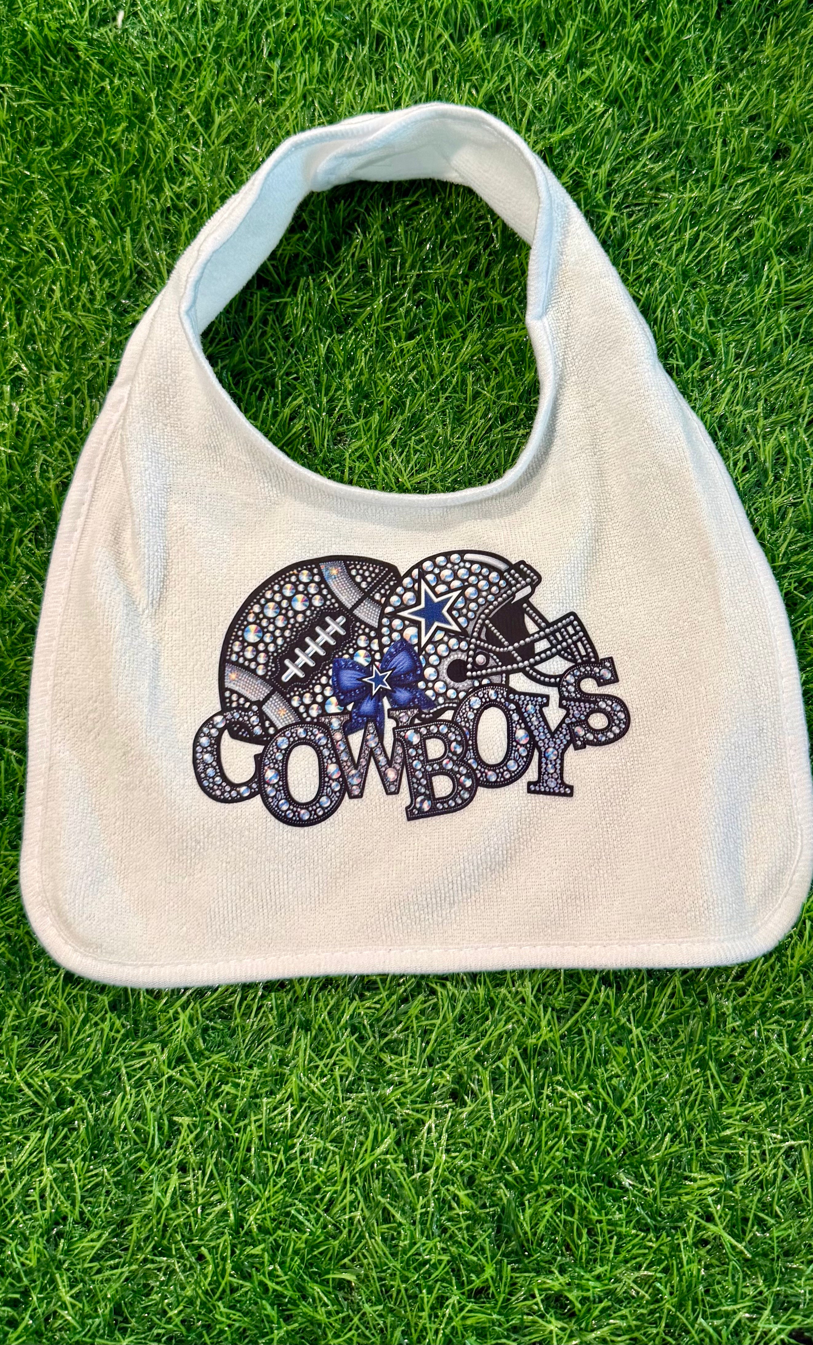 Cowboys Game Day Baby Bib