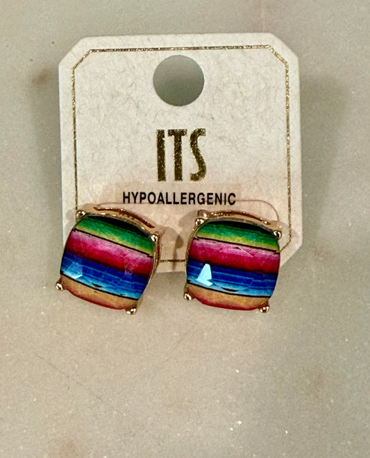 Serape Post Earrings