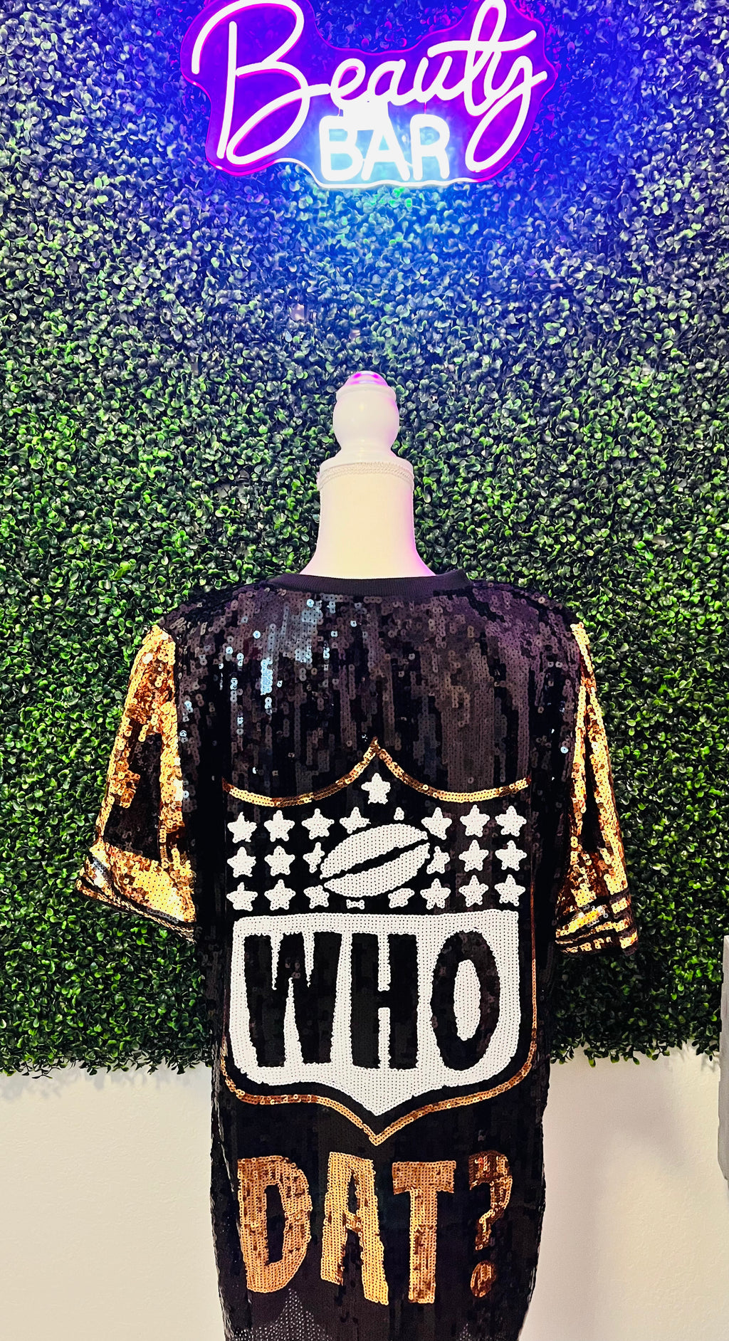 Who Dat Sequin Dress/Top