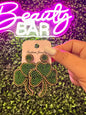 Beaded Shamrock Earrings