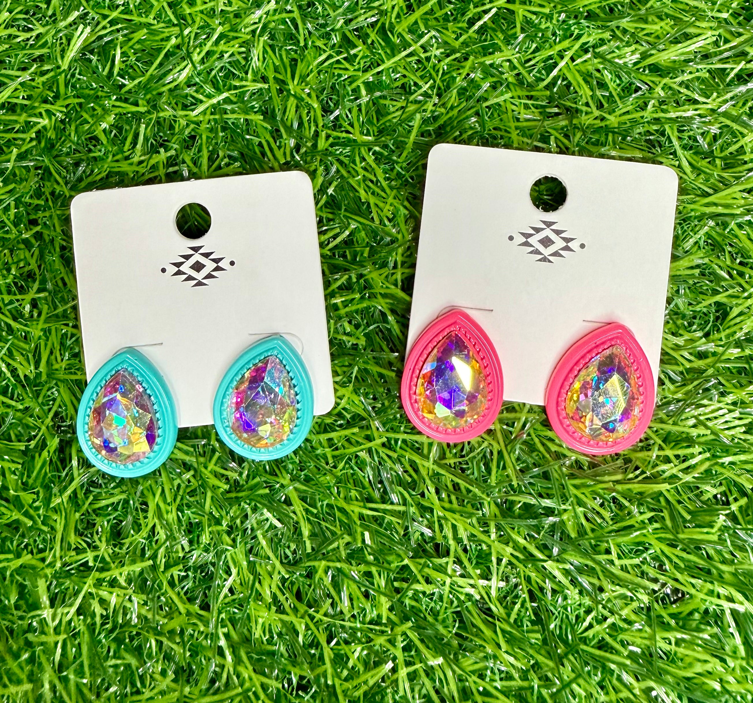 Neon Bling Post Earrings