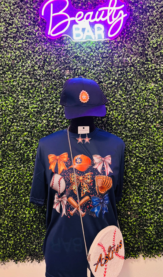 Astros Bows & Baseball Tee