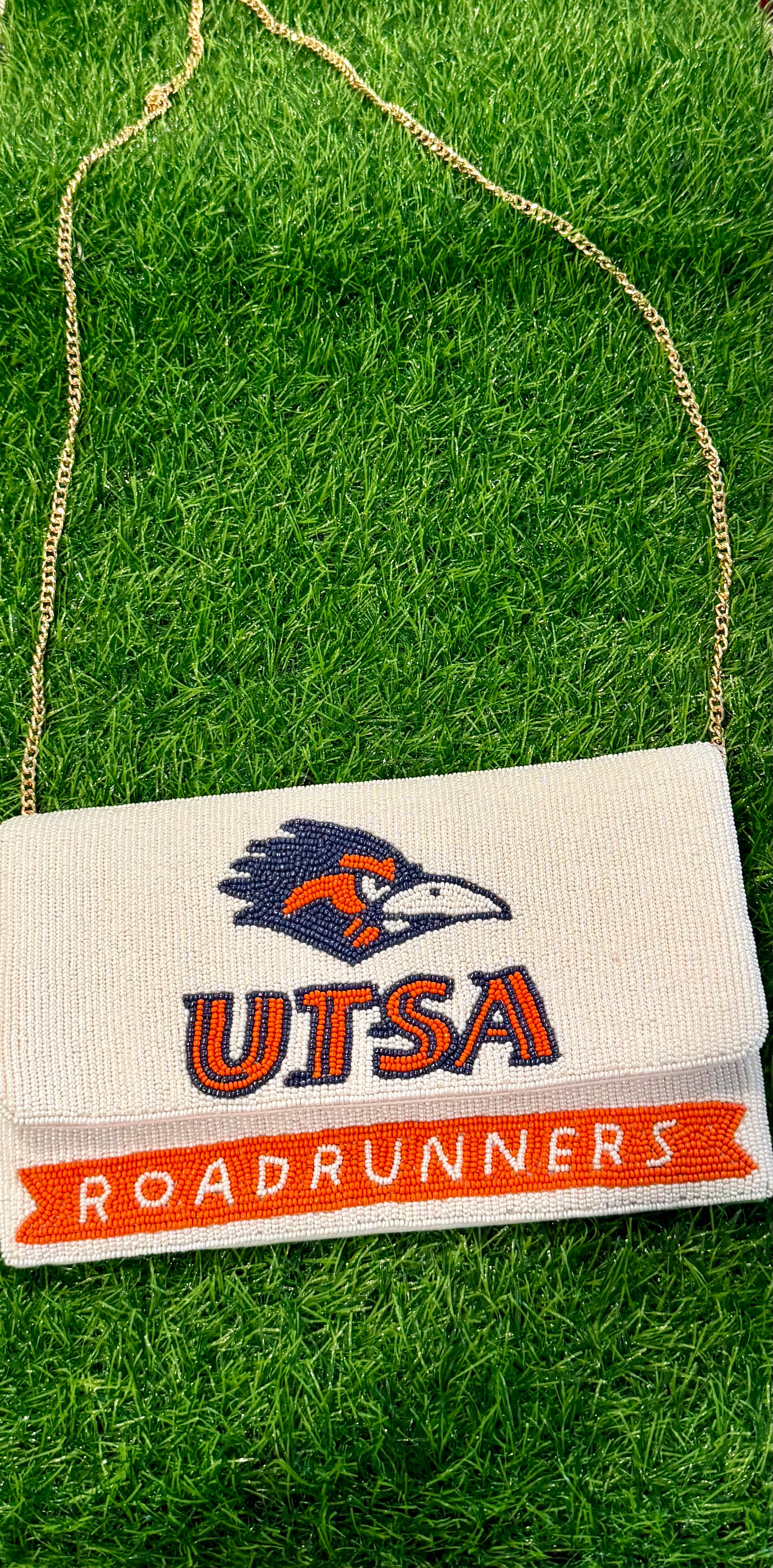 Roadrunners Beaded Crossbody Purse
