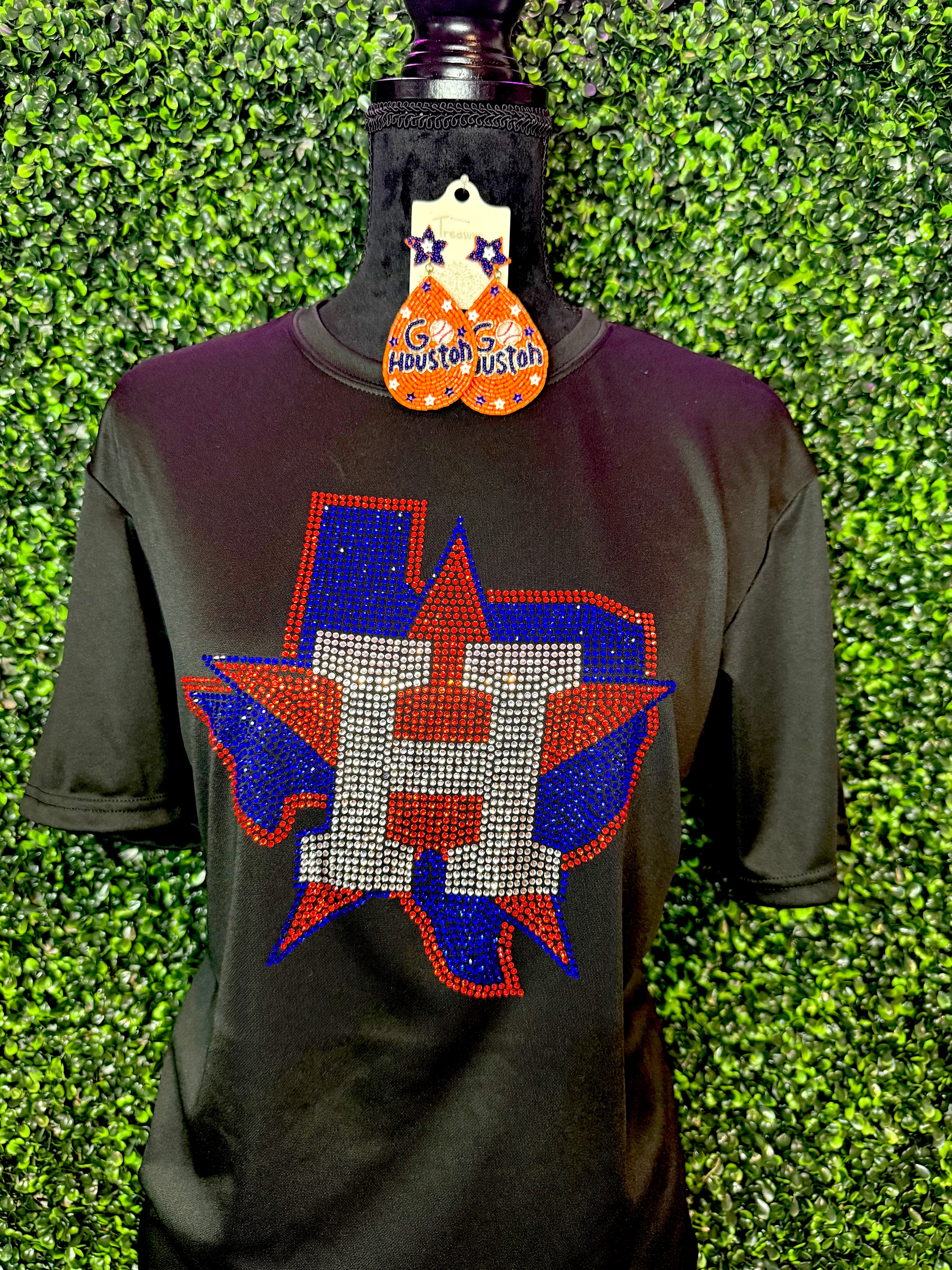 Astros TX Rhinestone Tee