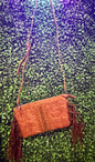 Western Fringe Crossbody Purse- Brown