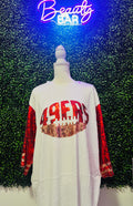 San Francisco 49ers Sequin Dress/ Top